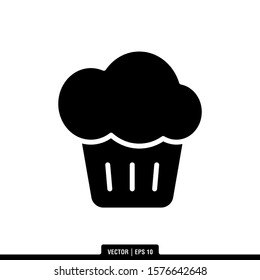 The best Muffin icon vector, illustration logo template in trendy style. Suitable for many purposes.
