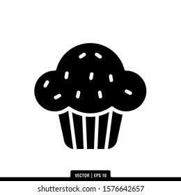 The best Muffin icon vector, illustration logo template in trendy style. Suitable for many purposes.