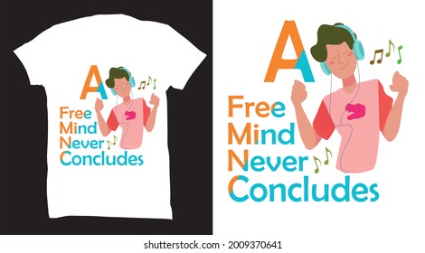 Best music typography qoutes and illustration t shirt design