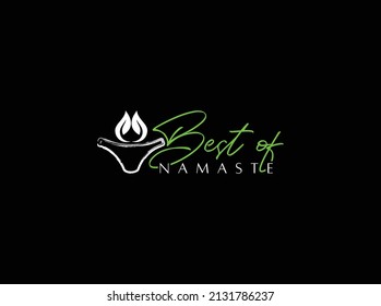 Best of Namaste logo with light green and white color