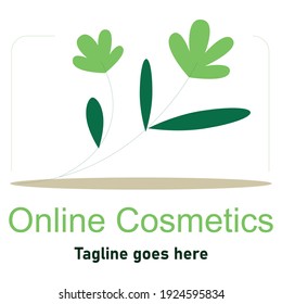 Best Natural Cosmetic Online Shop Logo Design Vector Abstract Natural Cosmetic Logo Design 