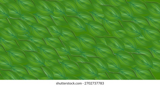 Beste Natur grüne Hintergrund Vektor. Blumenmuster, tropische Pflanzenlinien, Hintergrundgrafik.