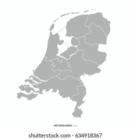 best Netherlands map outline vector