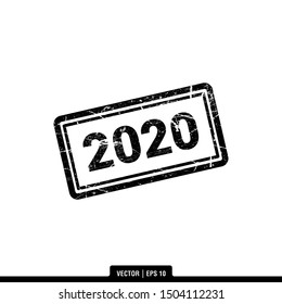 The best New Year 2020 icon vector, illustration logo template in trendy style. Suitable for many purposes.
