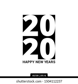 The best New Year 2020 icon vector, illustration logo template in trendy style. Suitable for many purposes.
