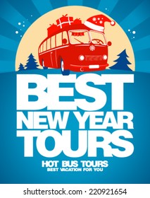 Best New Year tours design template.