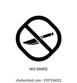 The best No Knife icon vector. Prohibition Symbol illustration in unique style. Suitable for many purpose.