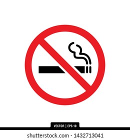 The best of No Smoking icon vector, illustration logo template in trendy style. Suitable for many purposes.
