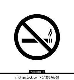 The best of No Smoking icon vector, illustration logo template in trendy style. Suitable for many purposes.
