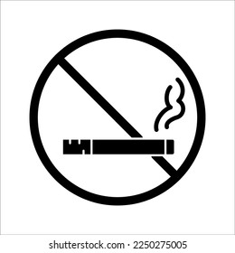 The best of No Smoking icon vector, illustration logo template in trendy style. Suitable for many purposes.