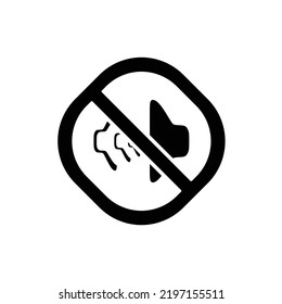 The best No Sound icon vector. Prohibition Symbol illustration in unique style. Suitable for many purpose.