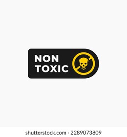 Best Non Toxic Label or Non Toxic Mark Vector Isolated in Flat Style. Non Toxic Label Vector for Product Design Element. Simple Non Toxic Mark vector for packaging design element.