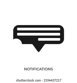 The best Notifications icon vector. Symbol illustration in unique trendy style. From Computer Operating System icons theme collections. Suitable for many purpose.