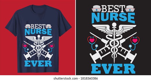 Best nurse ever t shirt design vector