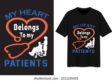 Best Nurse T-shirt Design Vector.