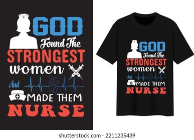 Best Nurse T-shirt Design Vector.