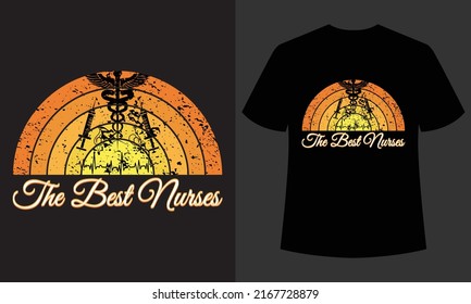 The Best Nurses Typography T-shirt Design