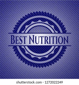 Best Nutrition badge with jean texture