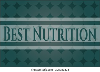 Best Nutrition card, colorful, nice desing