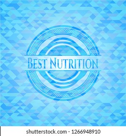 Best Nutrition light blue mosaic emblem