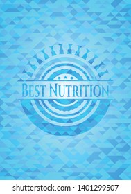 Best Nutrition light blue mosaic emblem