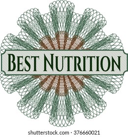 Best Nutrition rosette or money style emblem