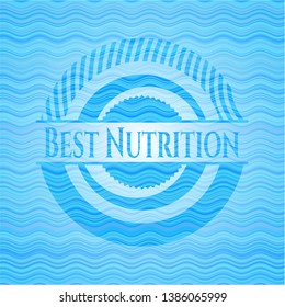 Best Nutrition water representation emblem. Vector Illustration. Detailed.