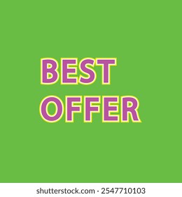 BEST OFFER 3D TEX best offer, 3D text, promotional typography