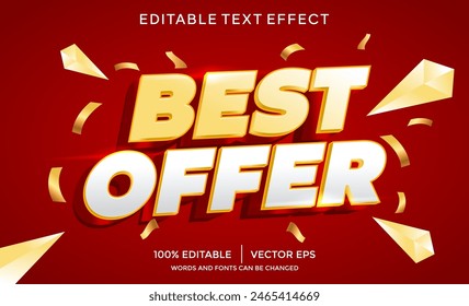 best offer 3D text effect template