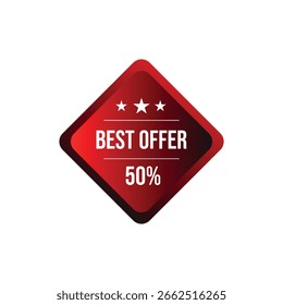 Bestes Angebot 50 % Rabatt auf Red Vector Design Label