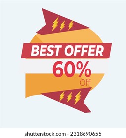 Mejor oferta 60 por ciento editable efecto de estilo de texto promoción de ventas temática