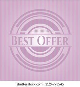 Best Offer badge with pink background