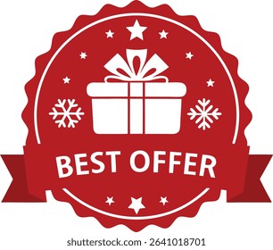 Best Offer Badge Vector Set with Ribbon Labels for Promotion and Sale

