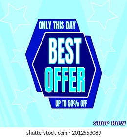 best offer banner promotion vector for your marketplace