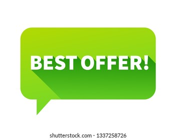 Best Offer Banner Vector Design