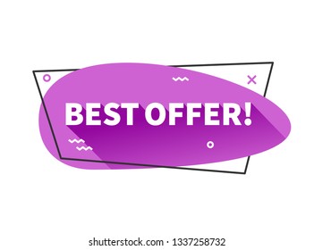 Best Offer Banner Vector Design