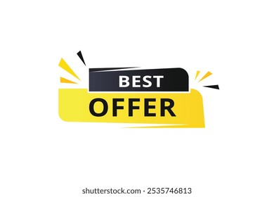 Melhor oferta banner, vetor elemento design moderno. modelo de anúncio.