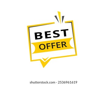 Mejor oferta de Anuncio, elemento de Web de diseño de publicidad. Vector de anuncio.