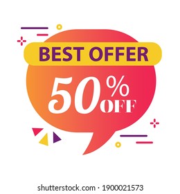 best offer in bubble design, sale offer shopping and discount theme Vector illustration