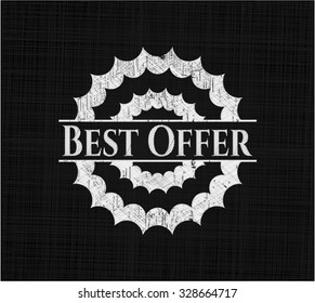 Best Offer chalk emblem written on a blackboard