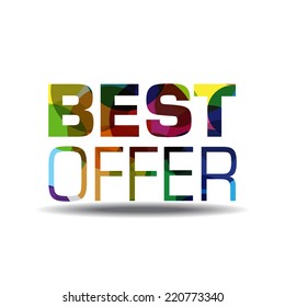 Best Offer Colorful Vector Icon Design