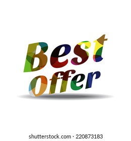 Best Offer Colorful Vector Icon Design