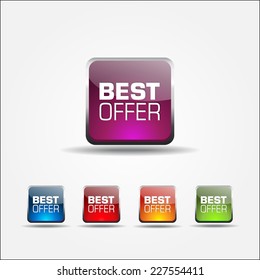 Best Offer Colorful Vector Icon Design