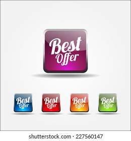Best Offer Colorful Vector Icon Design