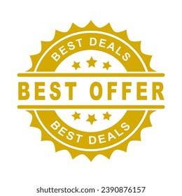 best offer, best deals stamp, label, sign, design for adverstisement