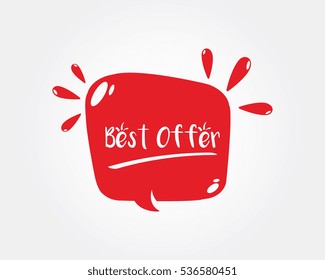 Best Offer, doodle style speech bubble