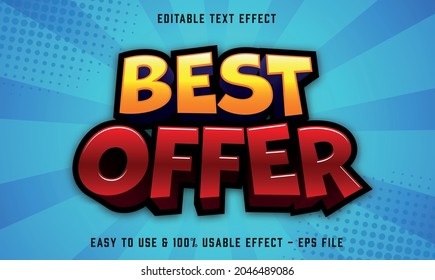 best offer editable text effect template with abstract style use for business brand and store campaign 