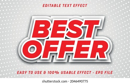 best offer editable text effect template with abstract style use for business brand and store campaign 