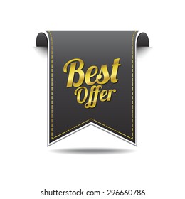 Best Offer golden Vector Icon Design