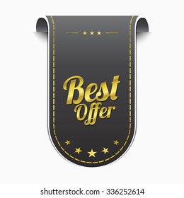 Best Offer golden Vector Icon Design